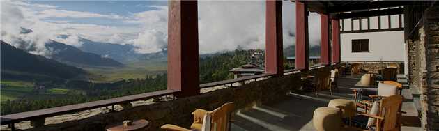 Gangtey Lodge Terrasse