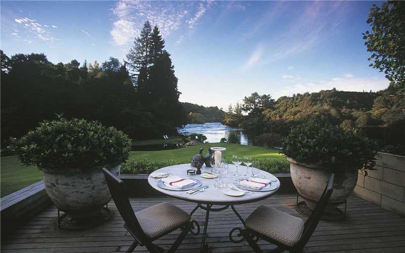 Huka Lodge Terrasse