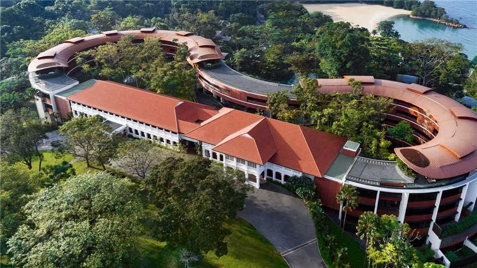 Luftaufnahme Aussenansicht Capella Singapur