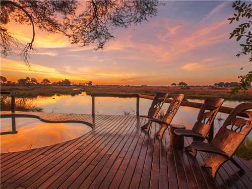 Lagoon Camp Terrasse Sonnenuntergang