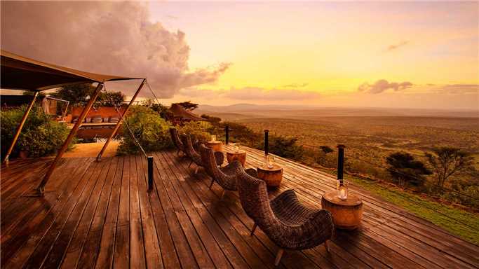 Loisaba Tented Camp Terrasse