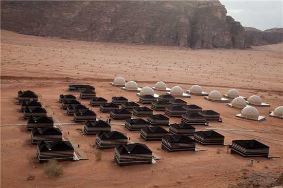 Sun City Camp im Wadi Rum Luftaufnahme