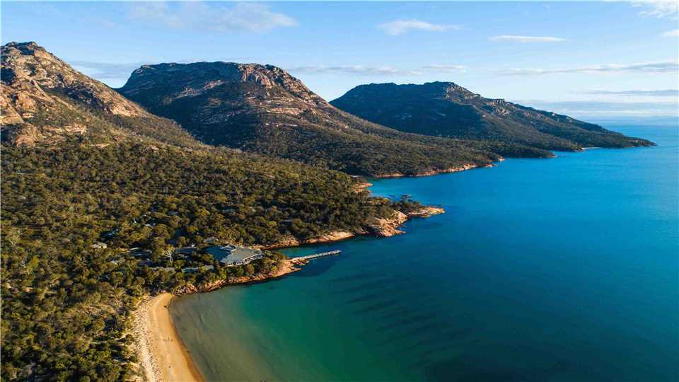 Freycinet Lodge Luftaufnahme