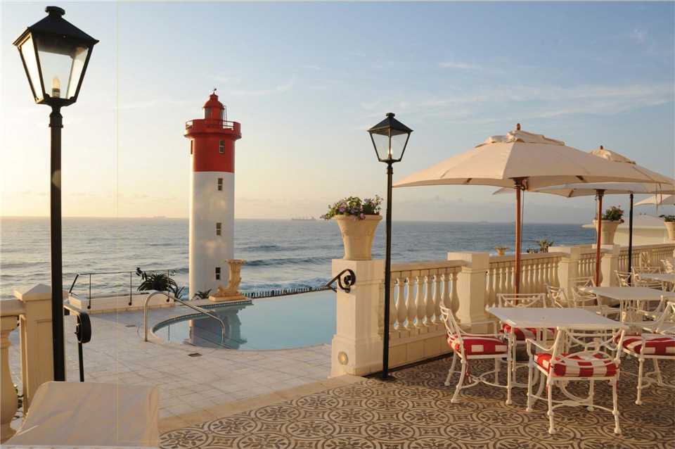 The Oyster Box Terrasse mit Pool