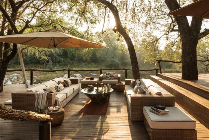 Dulini River Lodge Terrasse mit Aussicht