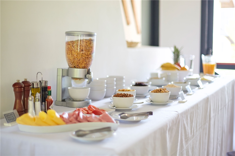 Frühstücksbuffet von Hosteria El Puma in El Chaltén, Chile