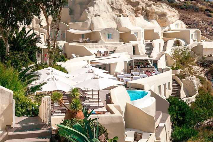 Hotel Mystique Santorini Außenansicht