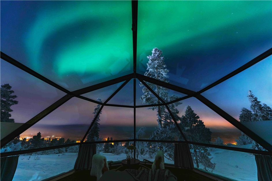Glass Igloo Suite Nordlichter