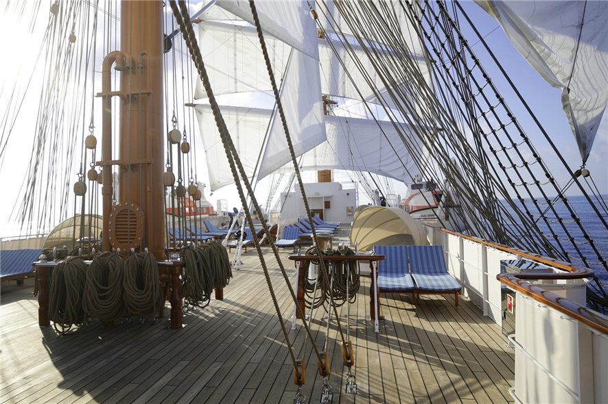 Sea Cloud Spirit Sonnendeck