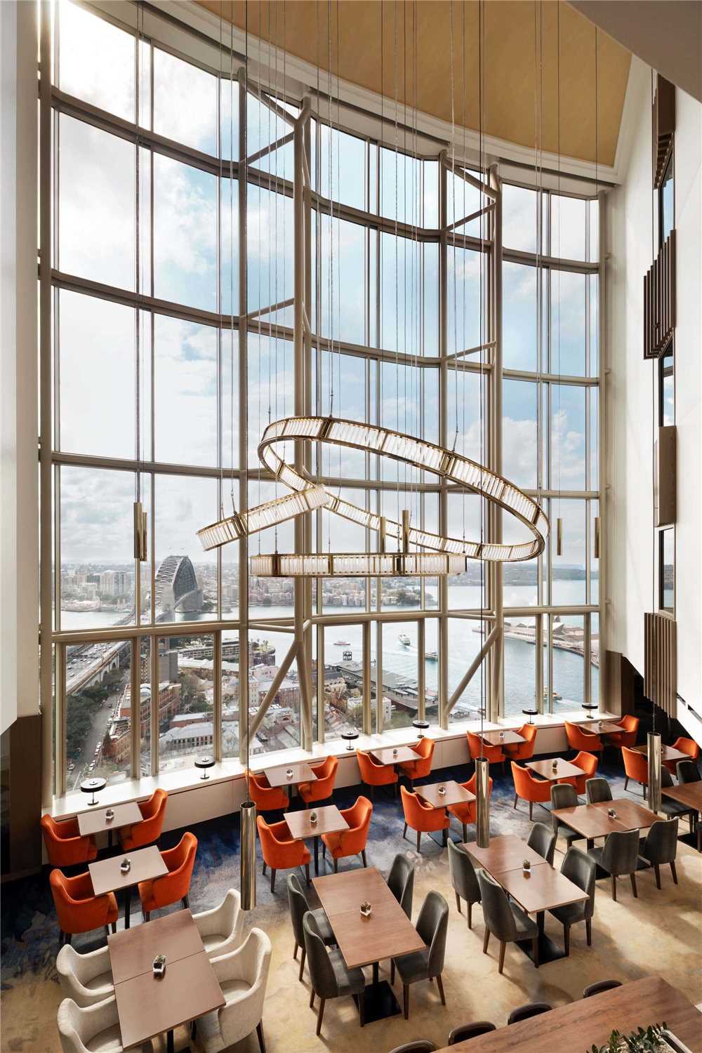 Shangri La Hotel Sydney Restaurant mit Ausblick