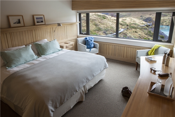 Doppelzimmmer von Explora Patagonia Lodge im Nationalpark, Chile