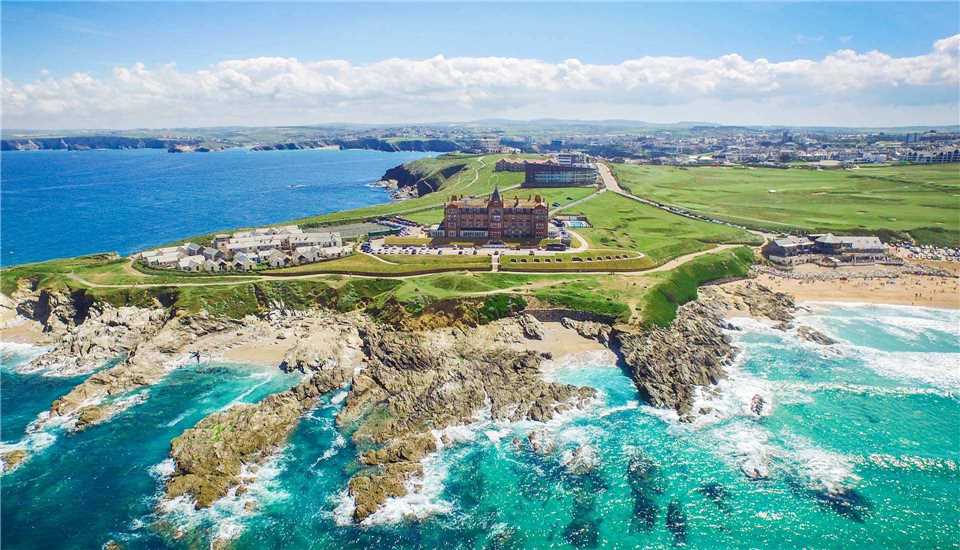 The Headland Hotel and Spa Luftaufnahme
