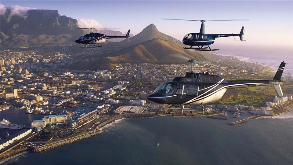 Suedafrika Deluxe Helikopterflug über Kapstadt