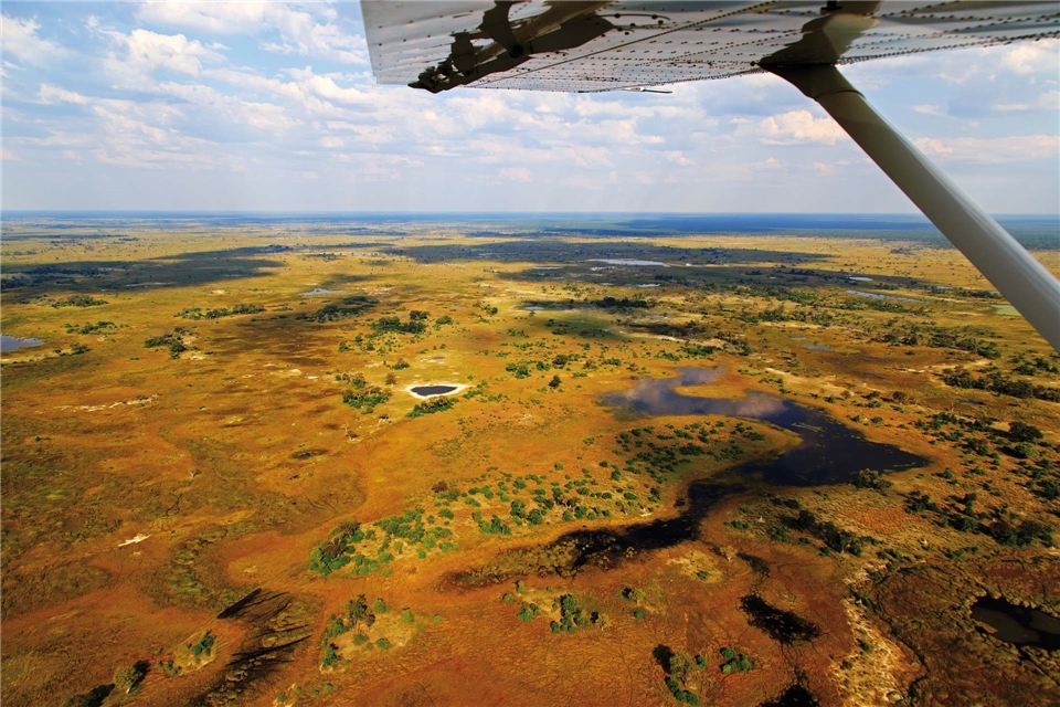 Botswana hautnah Okavango Delta aus der Luft