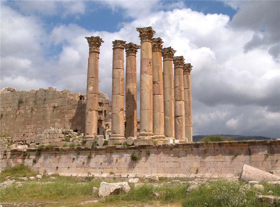 Jordanien - Tempel Säulen