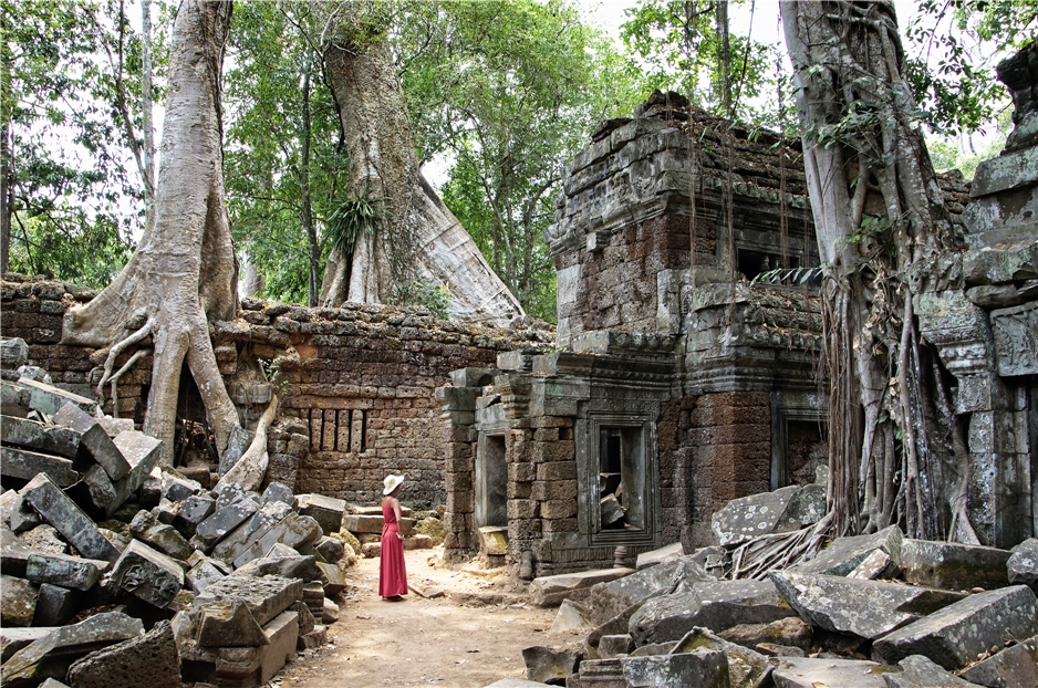 Indochina und Myanmar Ta Prom Tempel