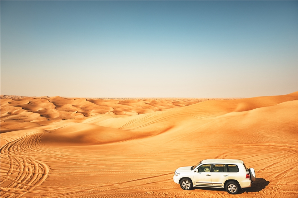 Oman Spirit of Arabia Fahrt im Geländewagen durch die Wüste