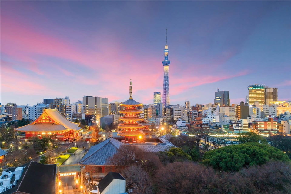 Asien Blick auf Tokio